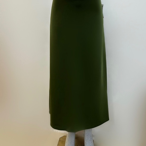 DEVORAH'S SECRET Olive Modest Maxi Skirt Basic 38' Length - Picture 2 of 2